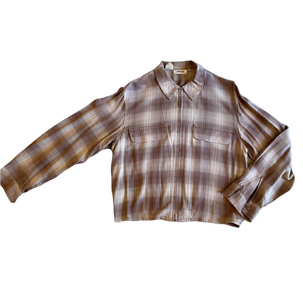 Vintage 90s InWear Brown Checked Jacket - Picture 2 of 11